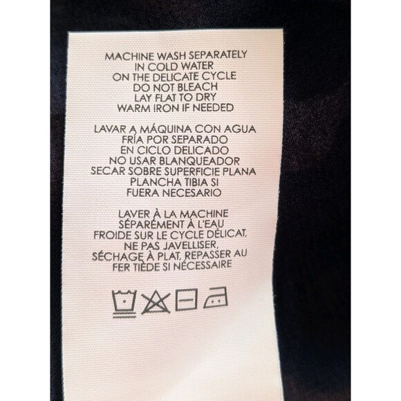 Cabi Blouse Women’s M Blue Yellow Floral Chiffon Lydia Top Cottagecore Career - Picture 10 of 13